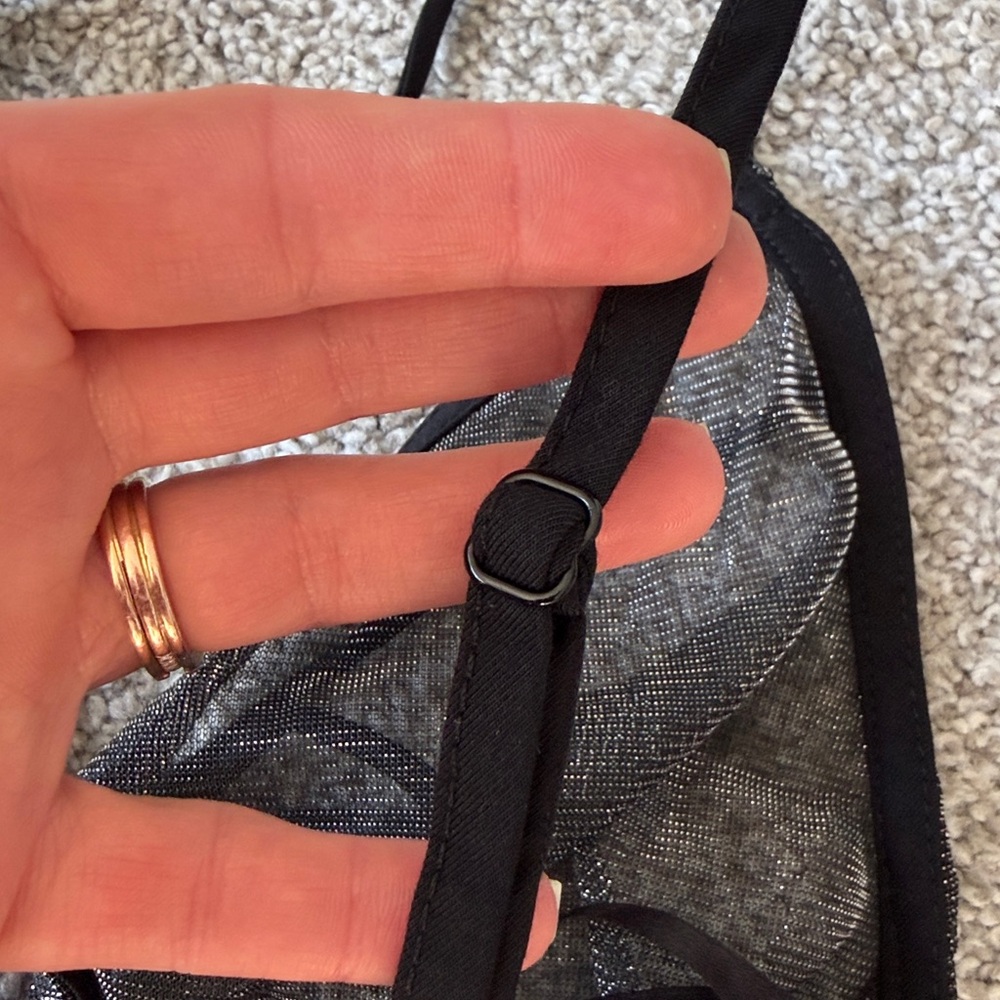 Revolve Superdown black iridescent mesh bodysuit … - image 7